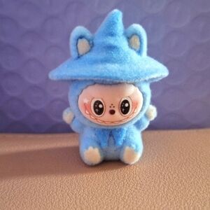 Miniature Labubu Velvet Figure Sitting - Blue (No Offers)